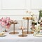 3 Gold Round Metal Cupcake Stands Dessert Pedestals Party Events Decorations
